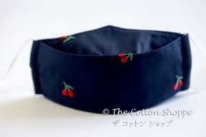 Embroidered Cherries Boat Mask