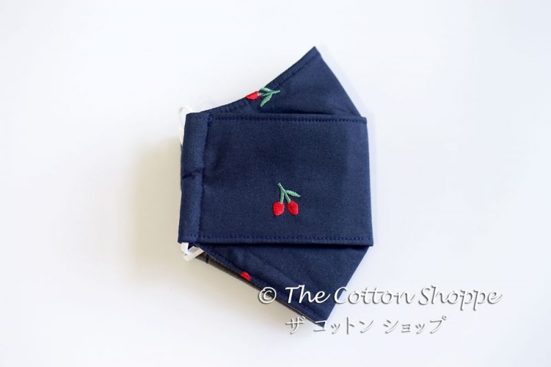 Embroidered Cherries Boat Mask