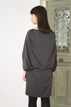 Cape-sleeved dress & blouse